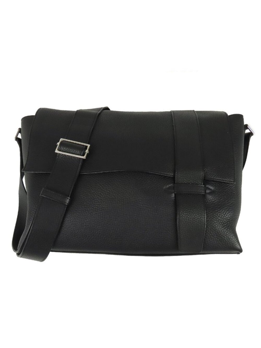 Hermes Alf Red 35 Black Silver Taurillon Messenger Bag